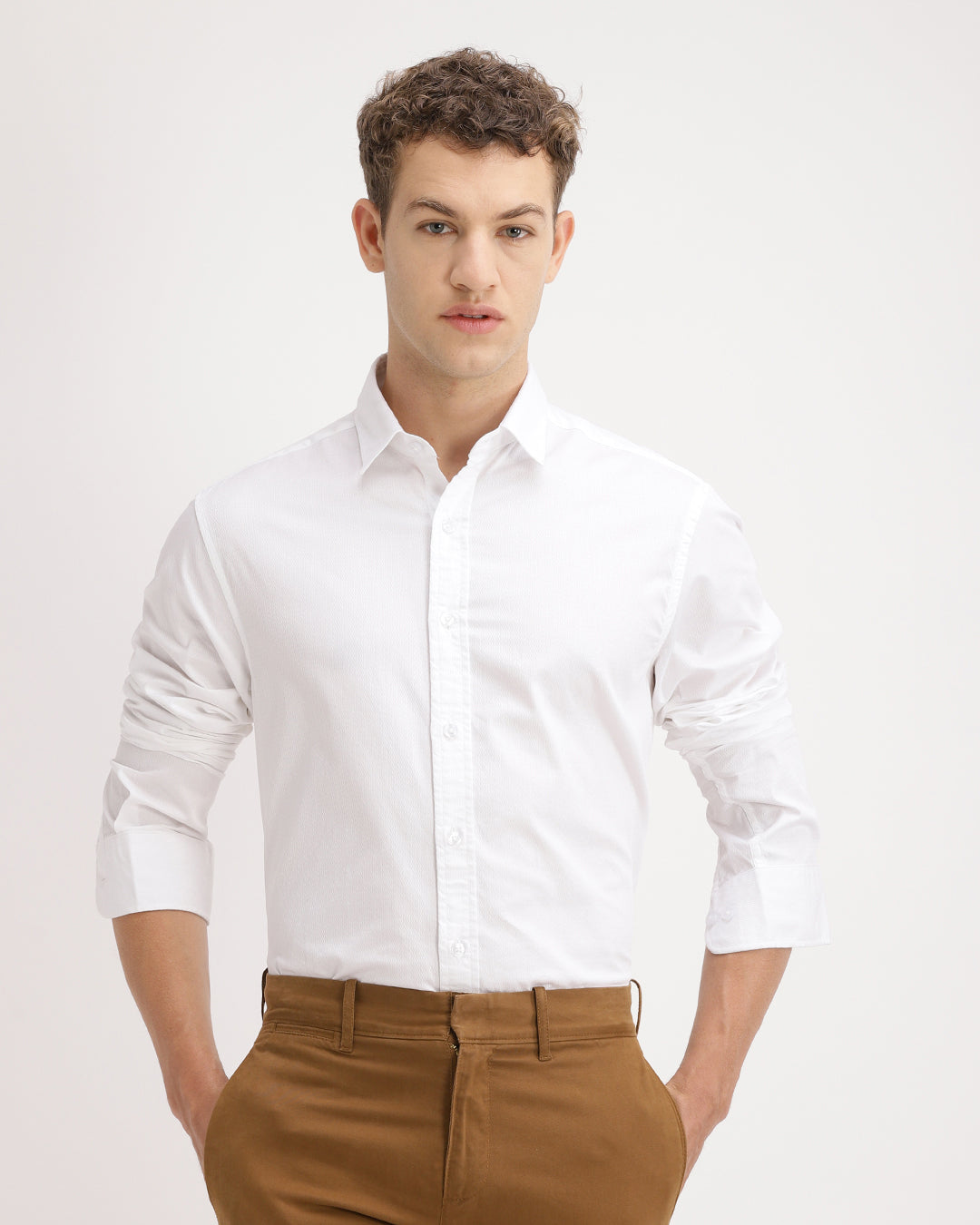 Drixel- Regular Fit Satin Plain Shirt