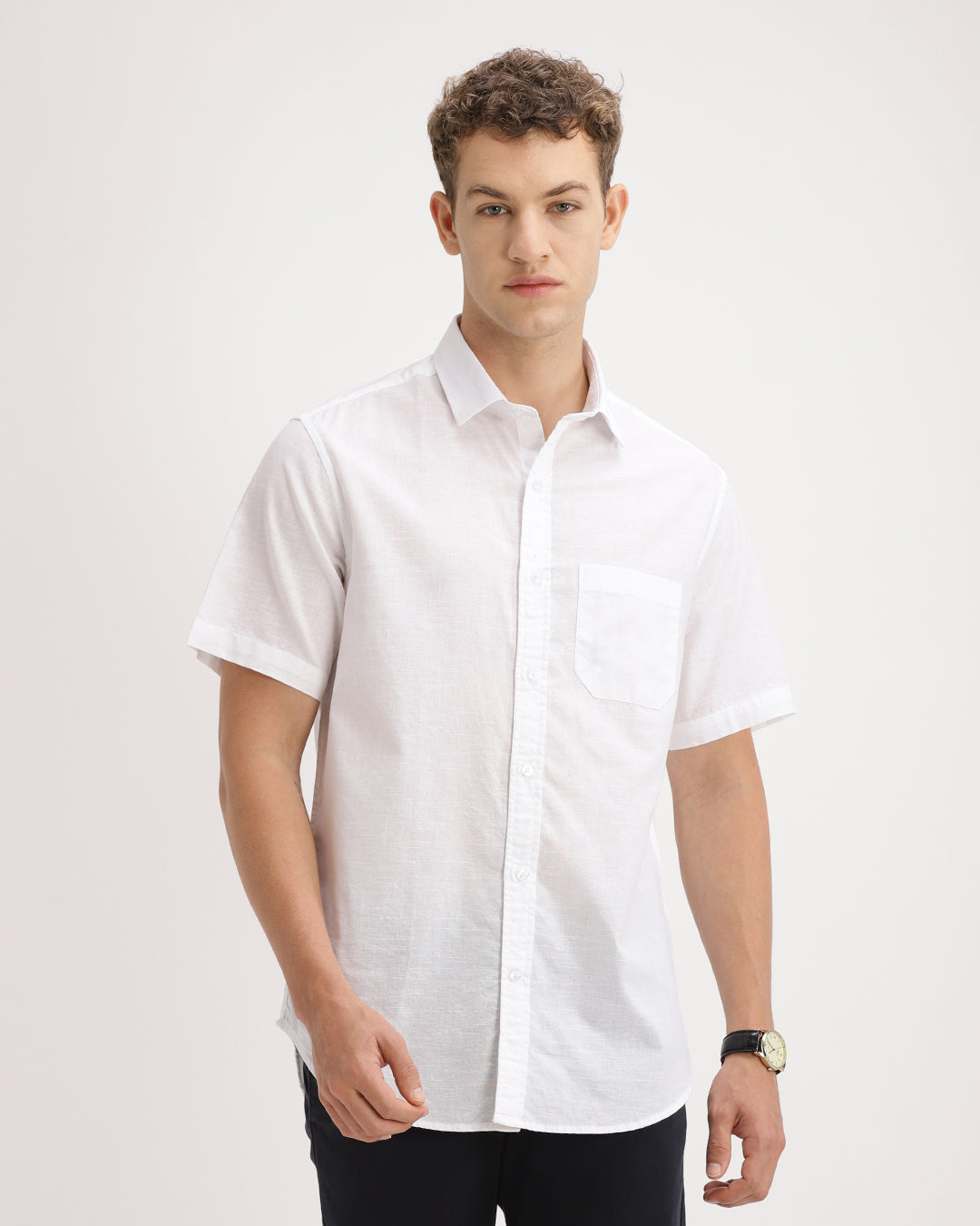 Drixel- Regular Fit Satin Plain Shirt