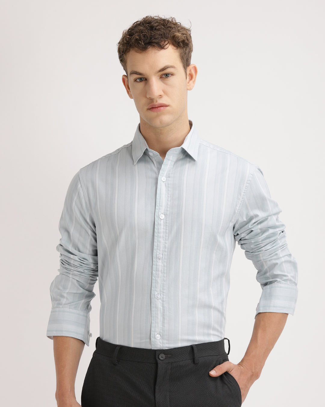 Torin - Regular Fit Dobby Striped Shirt