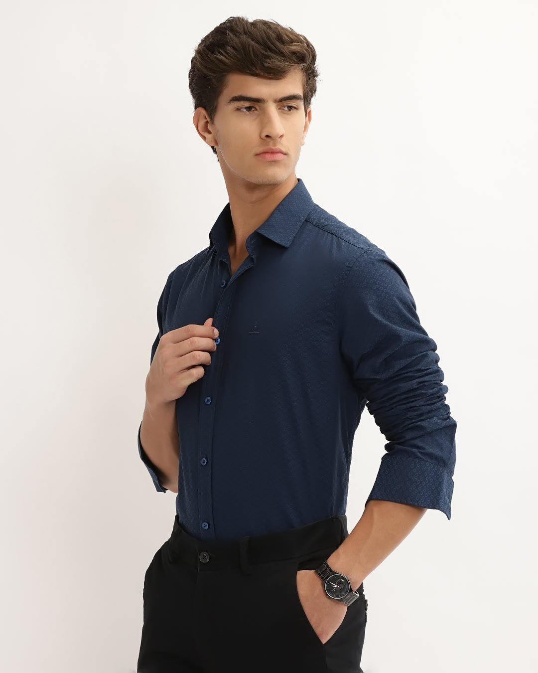 Torin - Regular Fit Dobby Geometric Print Shirt