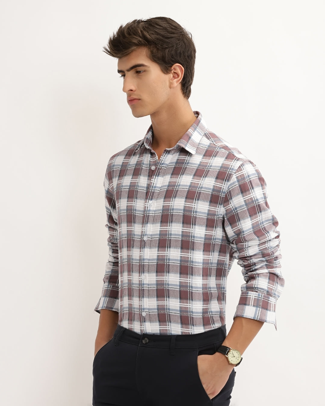 Torin - Regular Fit Dobby Checked Shirt