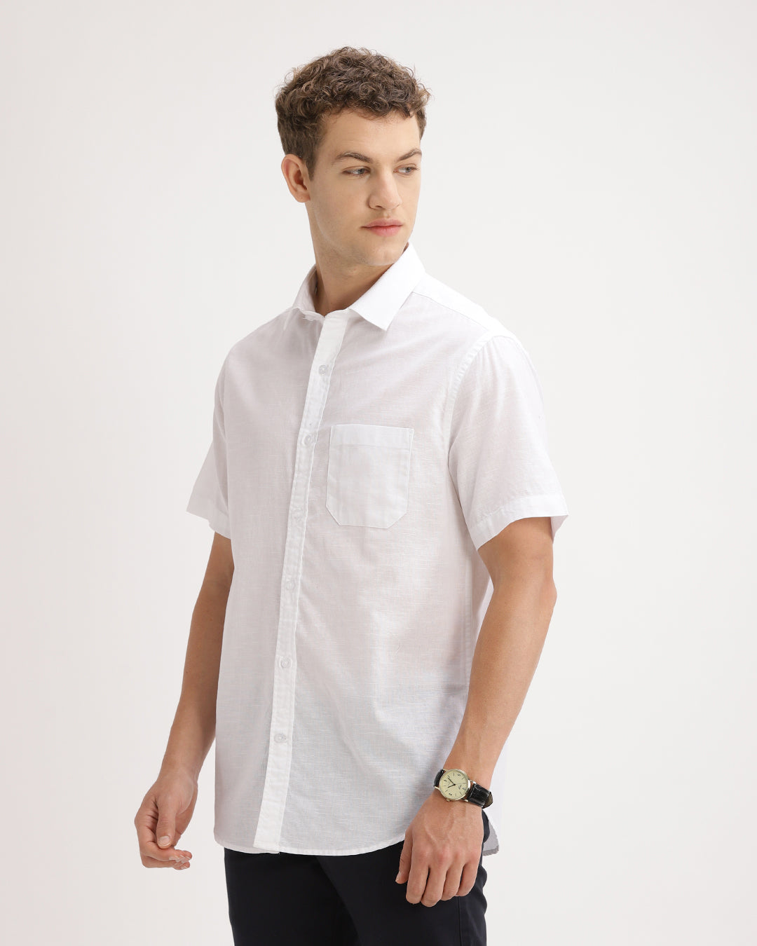 Drixel- Regular Fit Satin Plain Shirt