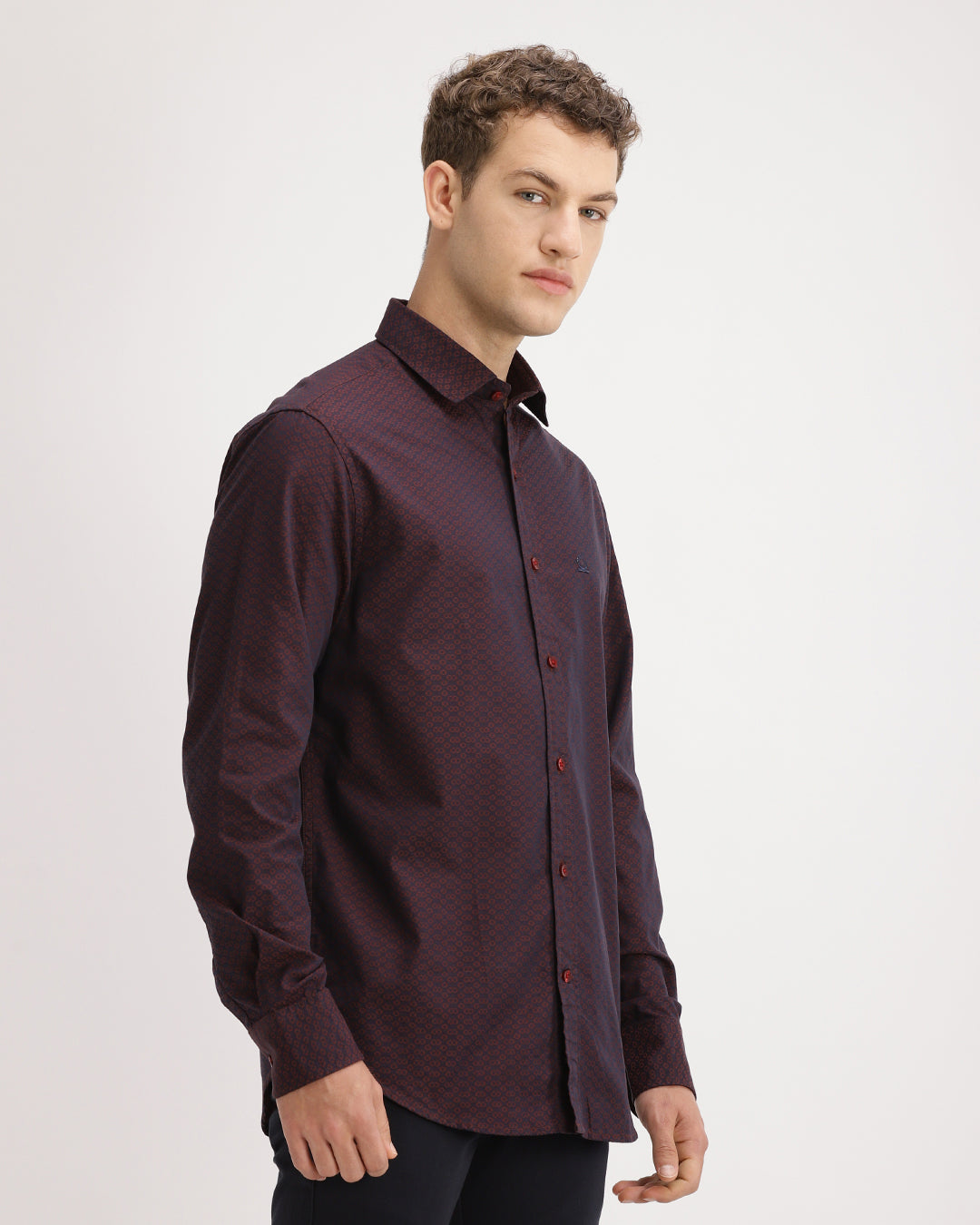 Torin - Regular Fit Dobby Geometric Print Shirt