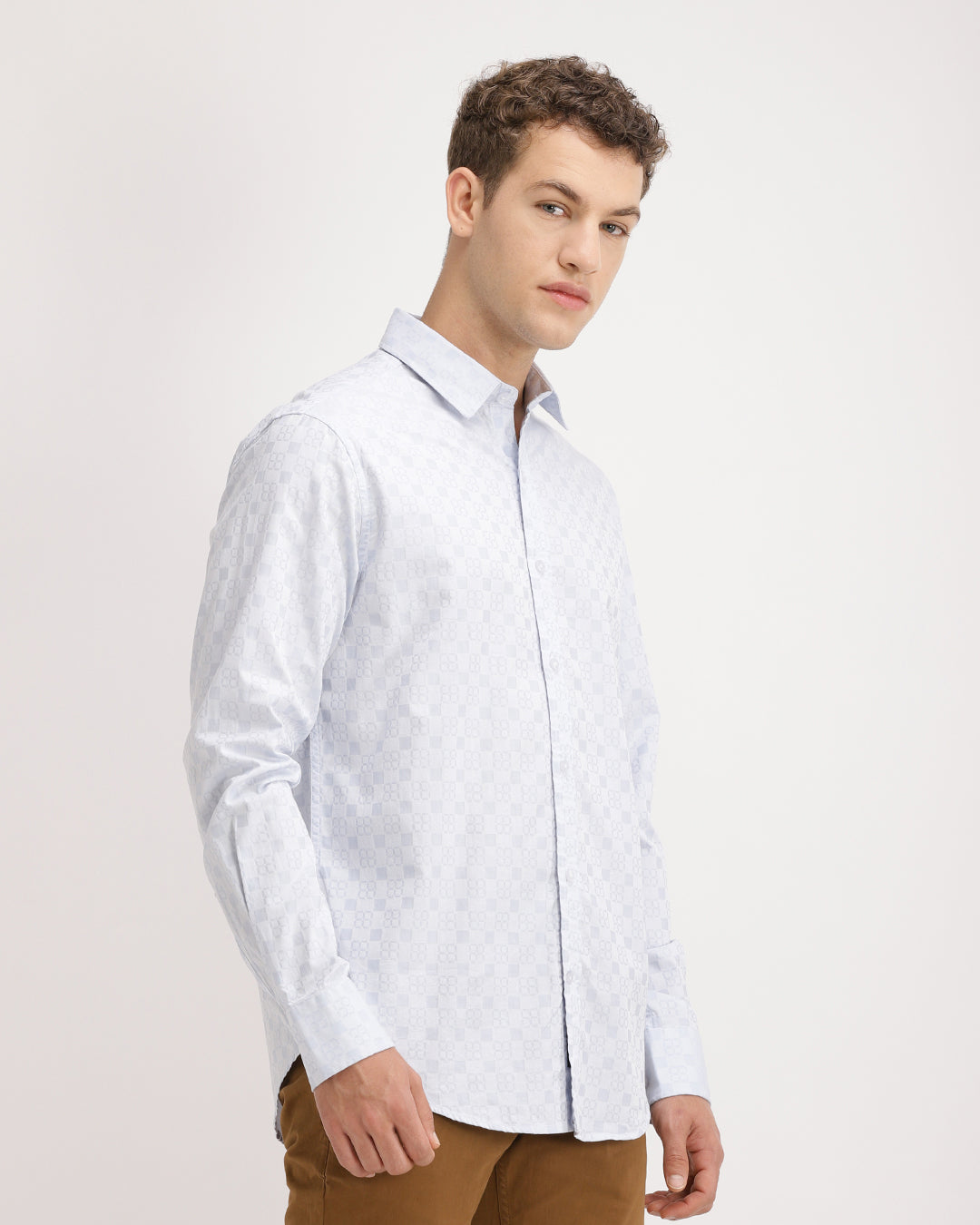 Torin - Regular Fit Dobby Geometric Print Shirt