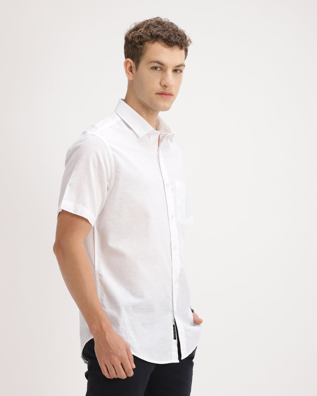Drixel- Regular Fit Satin Plain Shirt