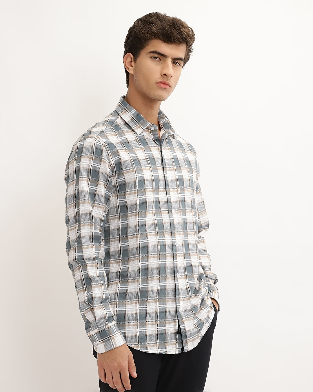 Torin - Regular Fit Dobby Checked Shirt