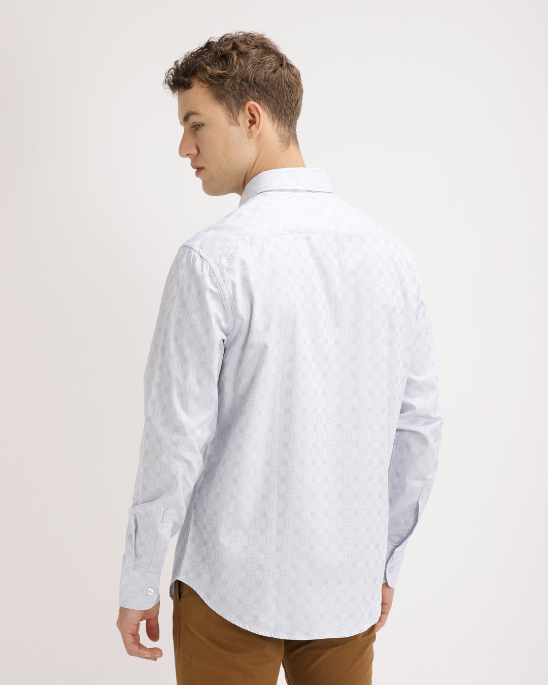 Torin - Regular Fit Dobby Geometric Print Shirt