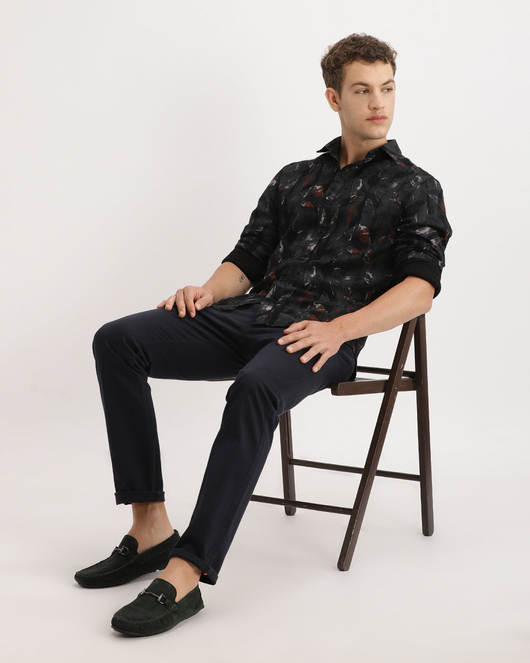 Torin - Regular Fit Dobby Geometric Print Shirt