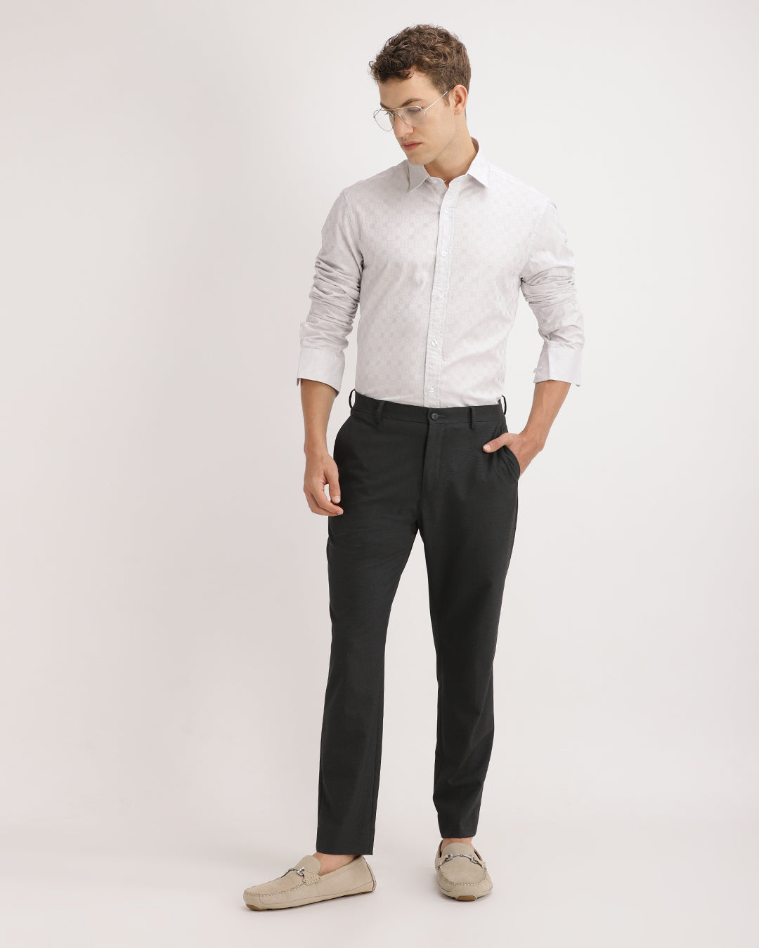 Torin - Regular Fit Dobby Geometric Print Shirt