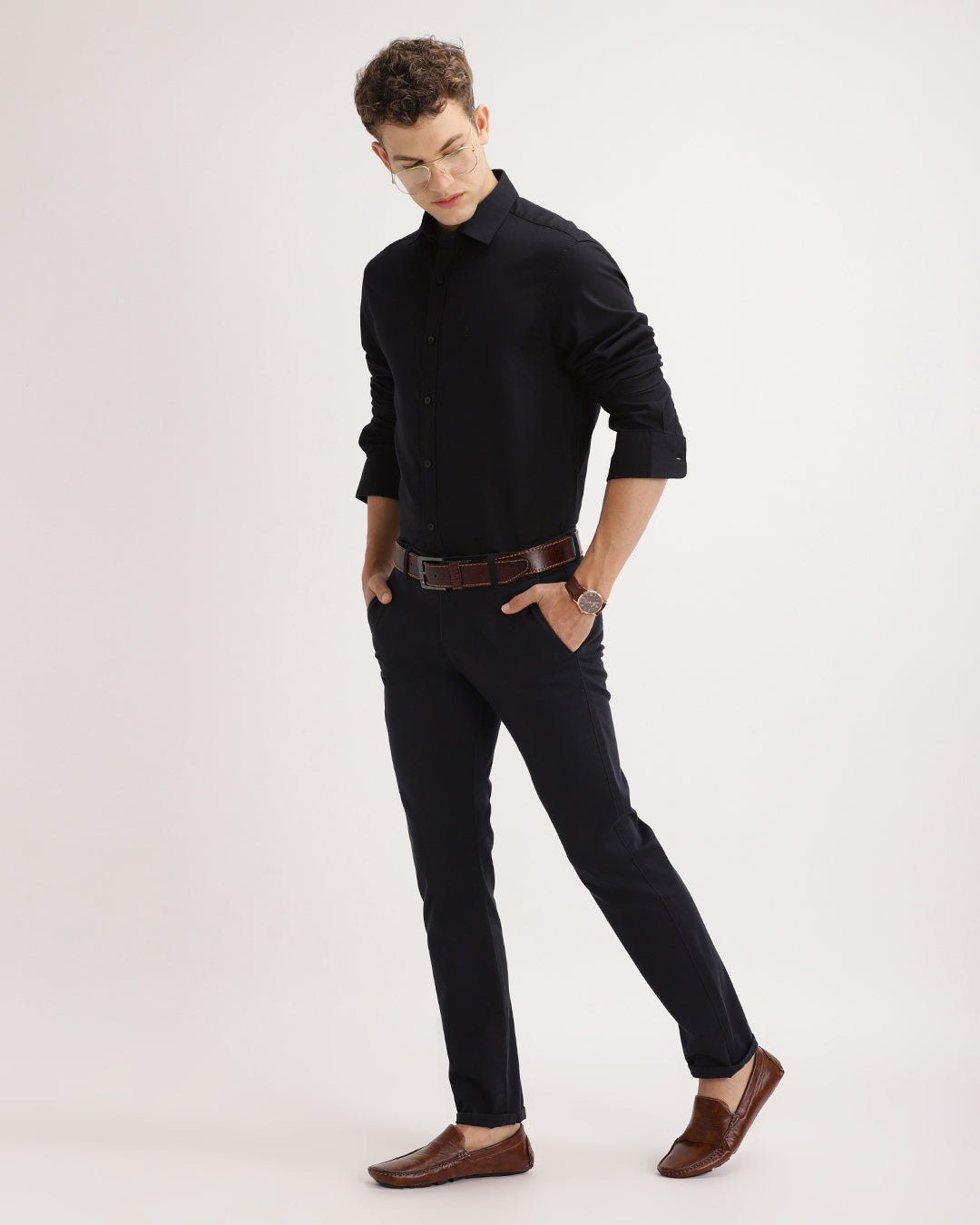 Drixel- Regular Fit Satin Plain Shirt