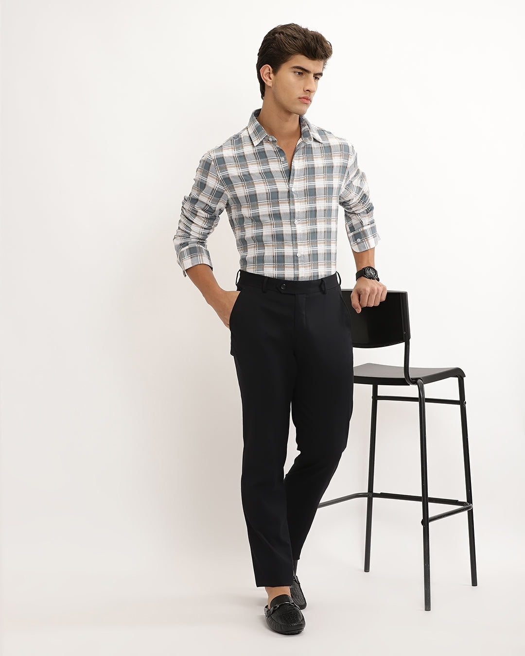 Torin - Regular Fit Dobby Checked Shirt