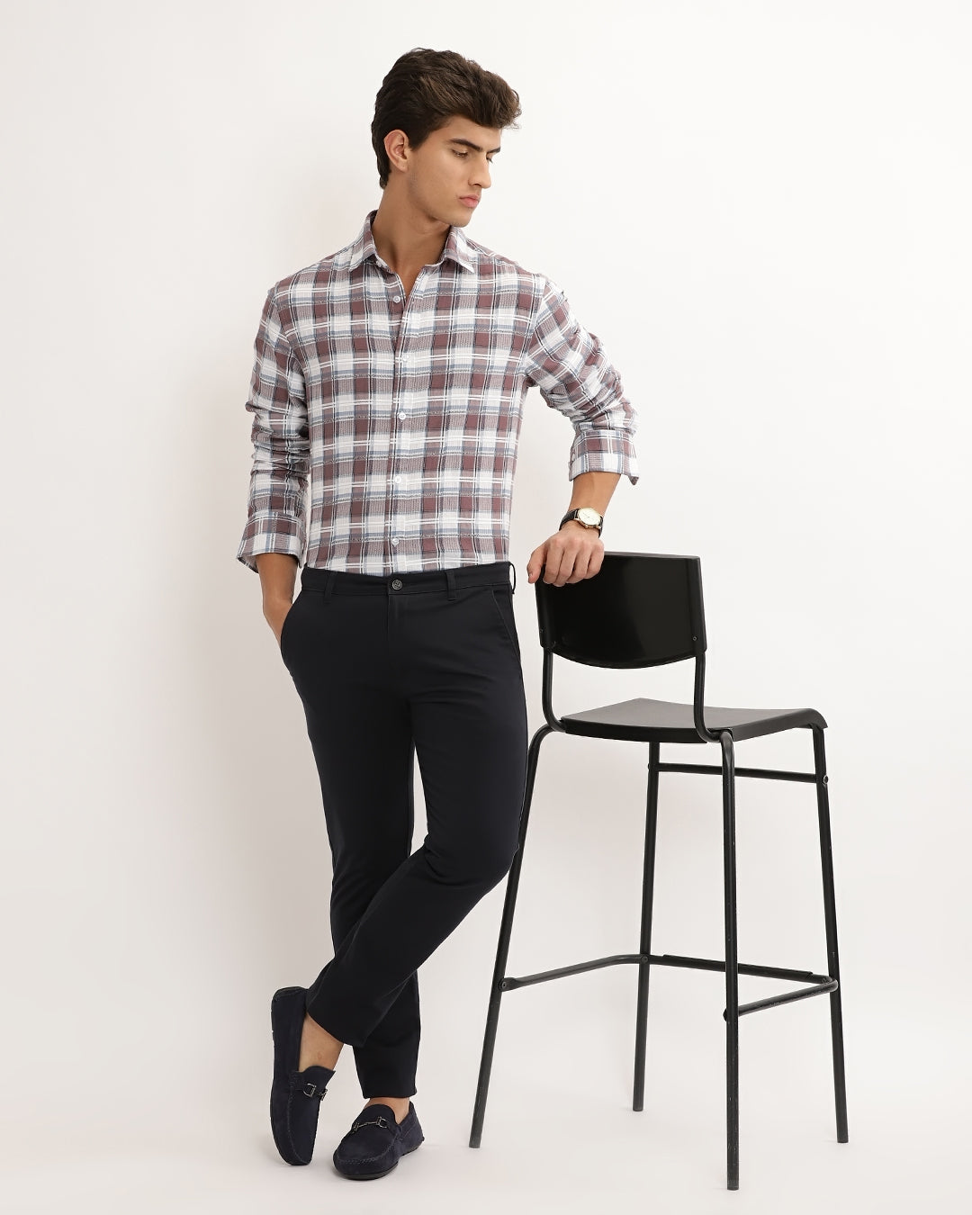 Torin - Regular Fit Dobby Checked Shirt