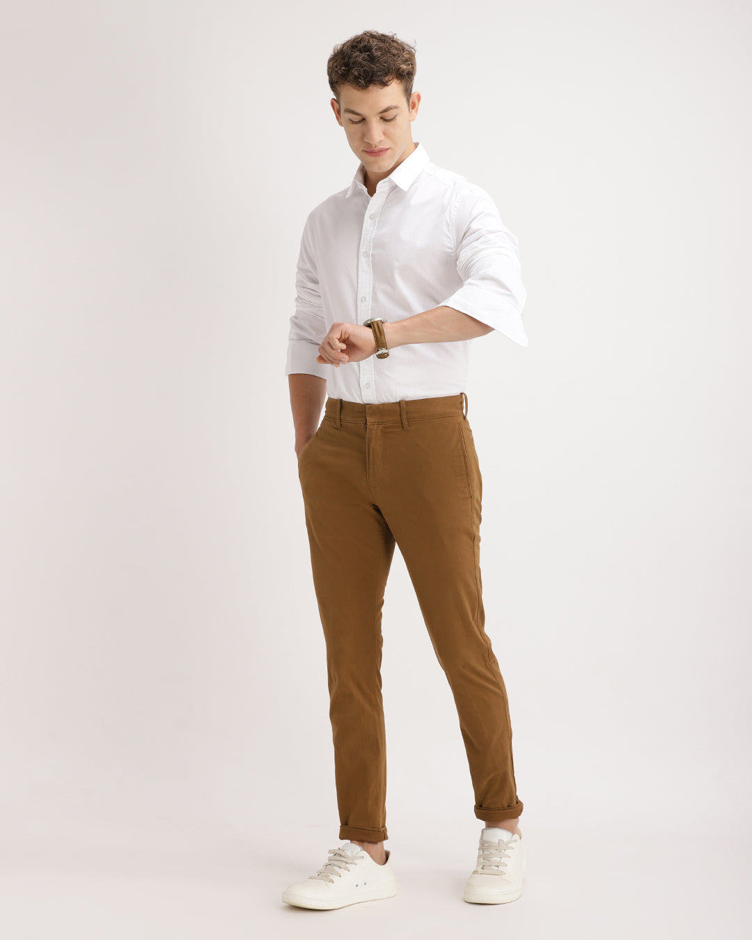 Drixel- Regular Fit Satin Plain Shirt