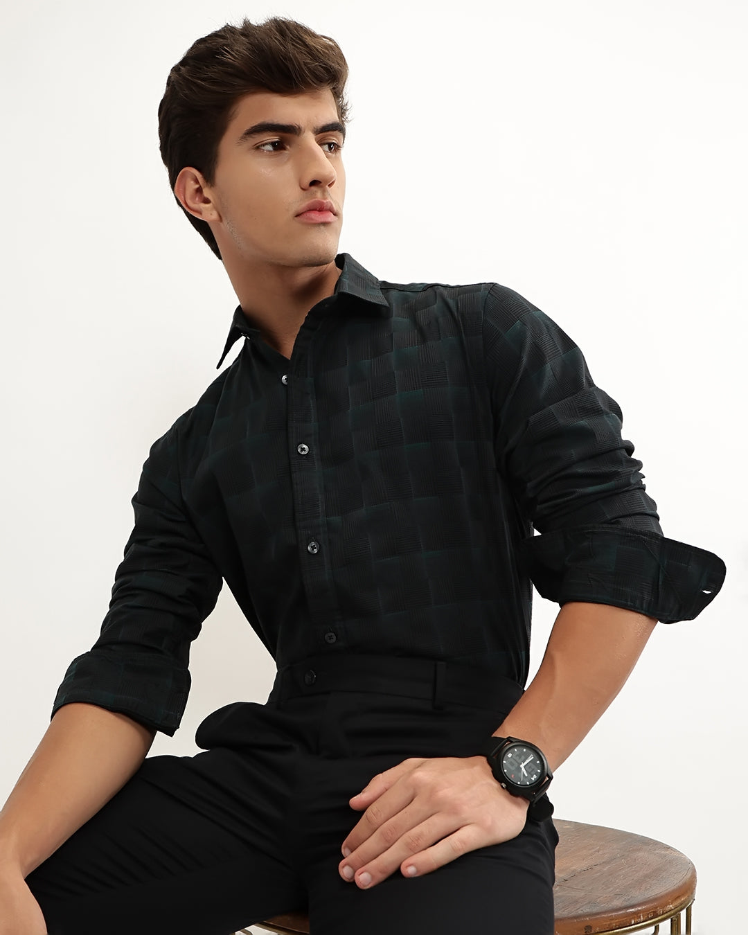 Gizaro - Regular Fit Giza Checked Shirt