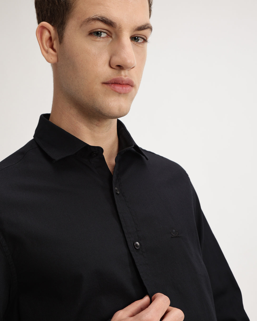 Drixel- Regular Fit Satin Plain Shirt