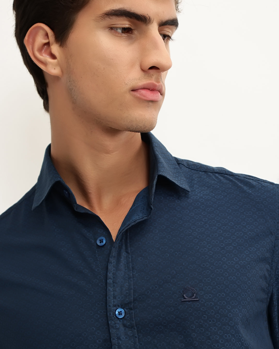 Torin - Regular Fit Dobby Geometric Print Shirt
