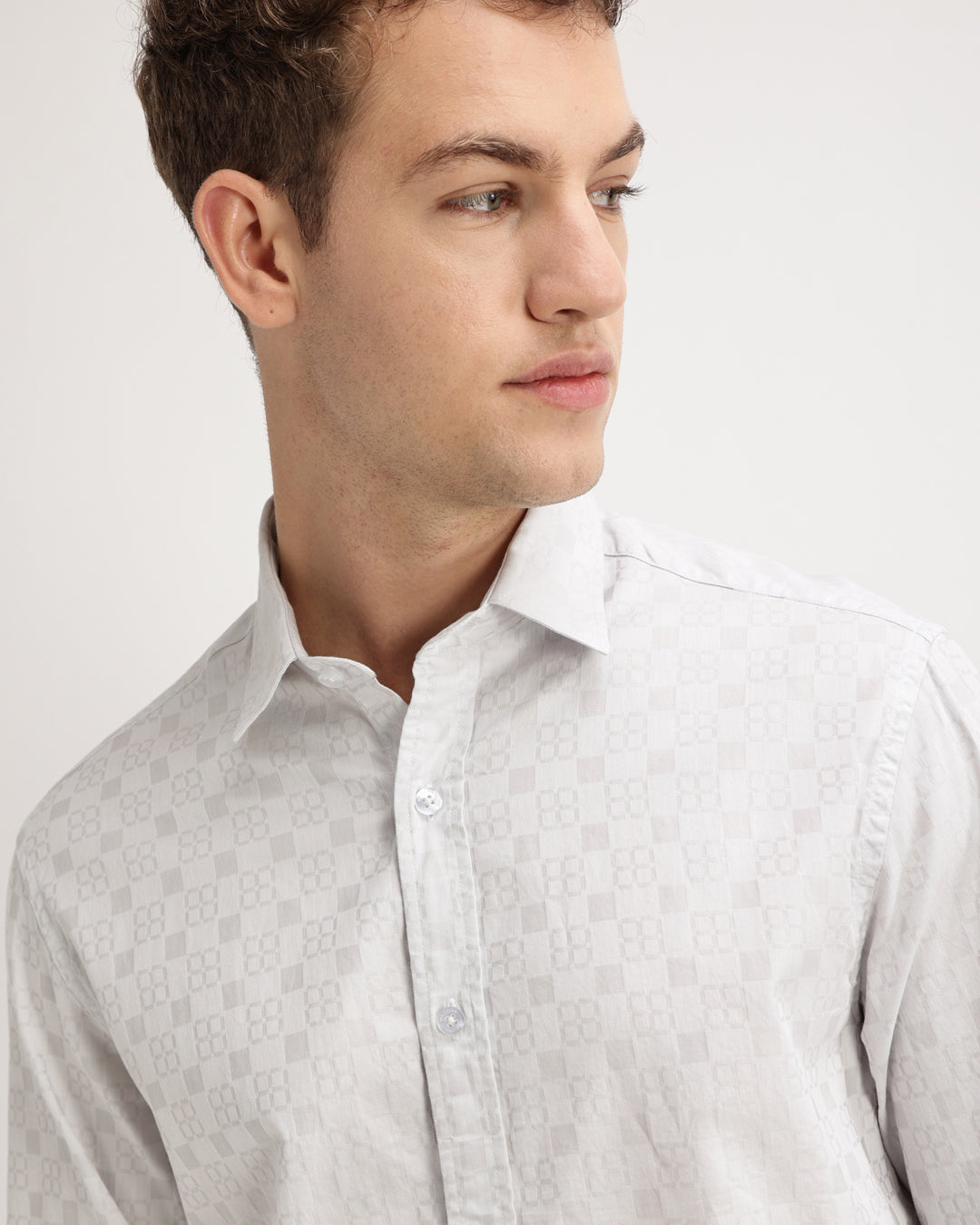 Torin - Regular Fit Dobby Geometric Print Shirt