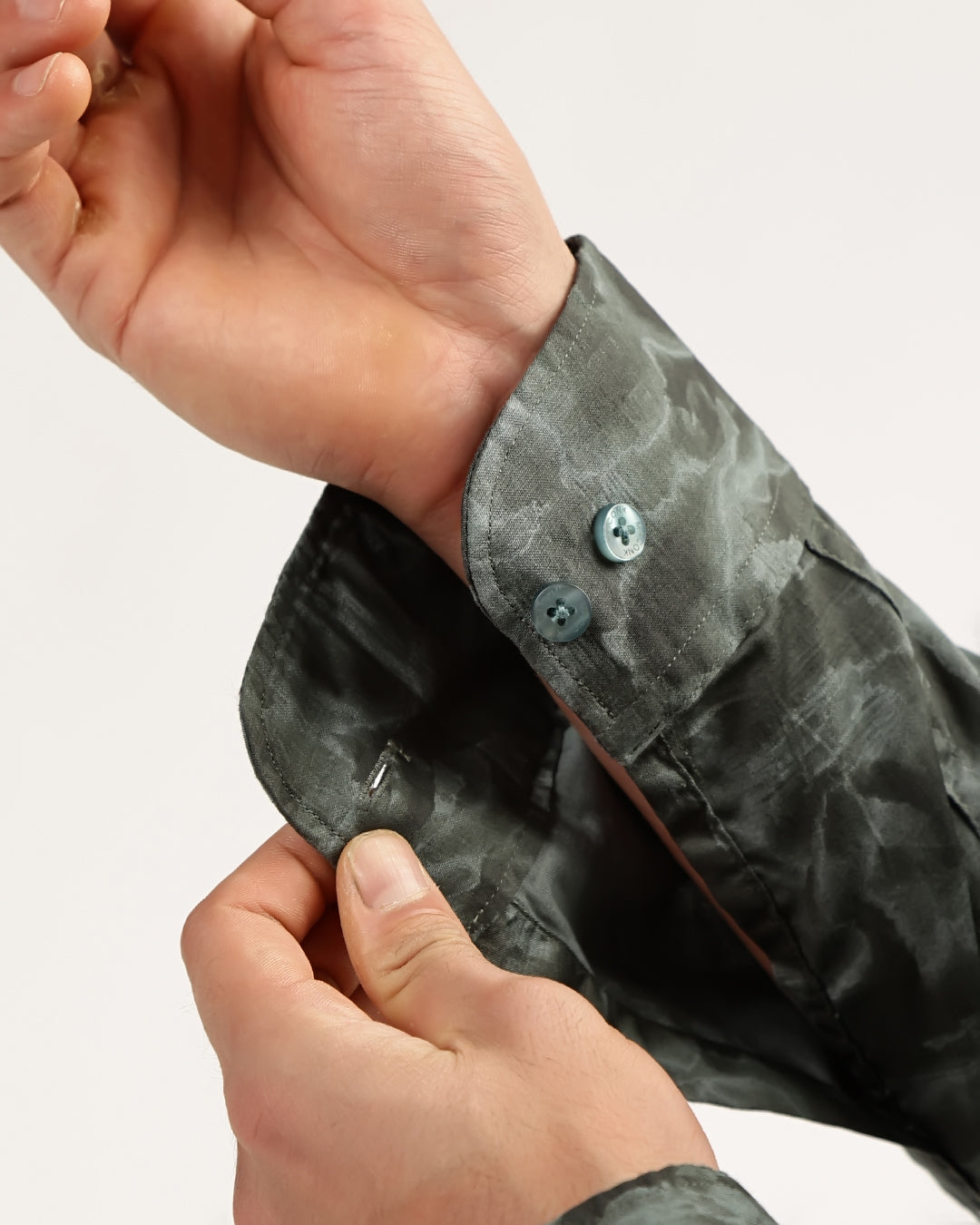 Velin - Regular Fit Satin Abstract Print Shirt