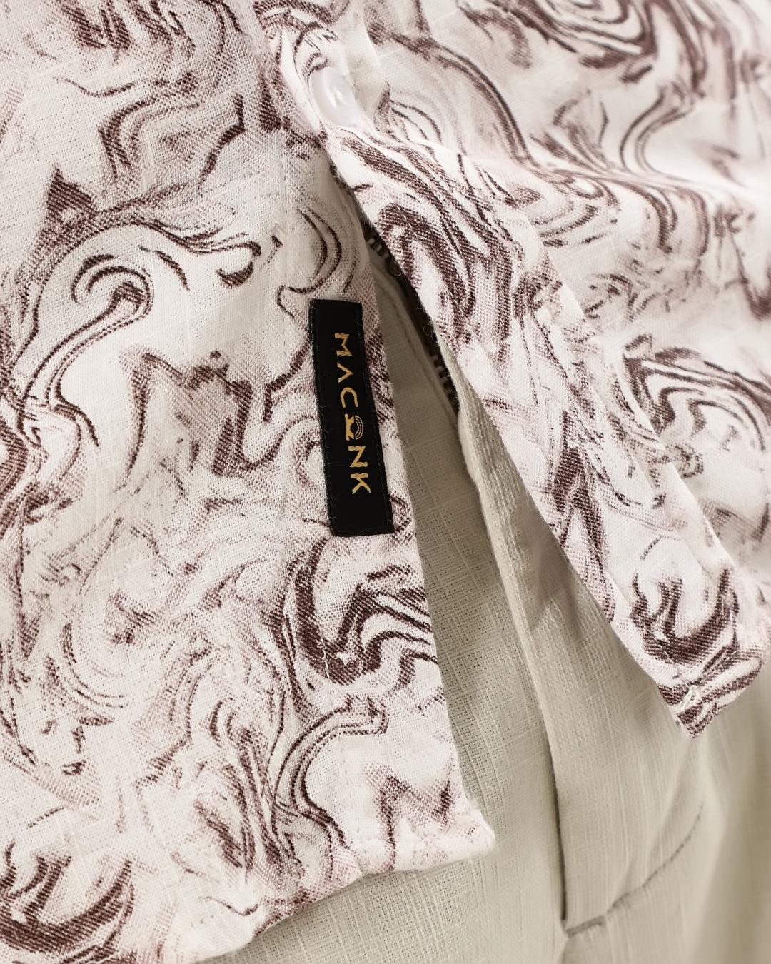 Cirex - Regular Fit Viscose Abstract Print Shirt