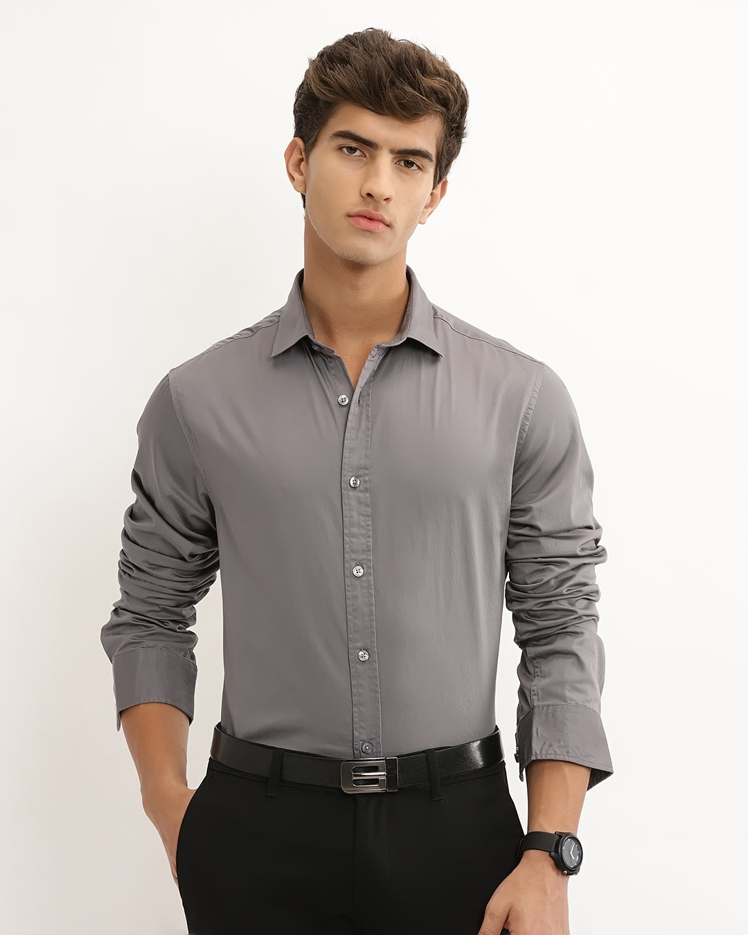 Breyo - Regular Fit Plain Shirt