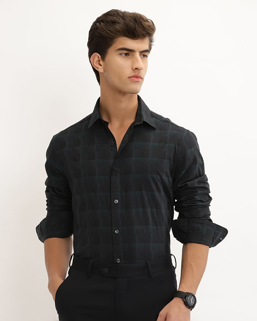Gizaro - Regular Fit Giza Checked Shirt