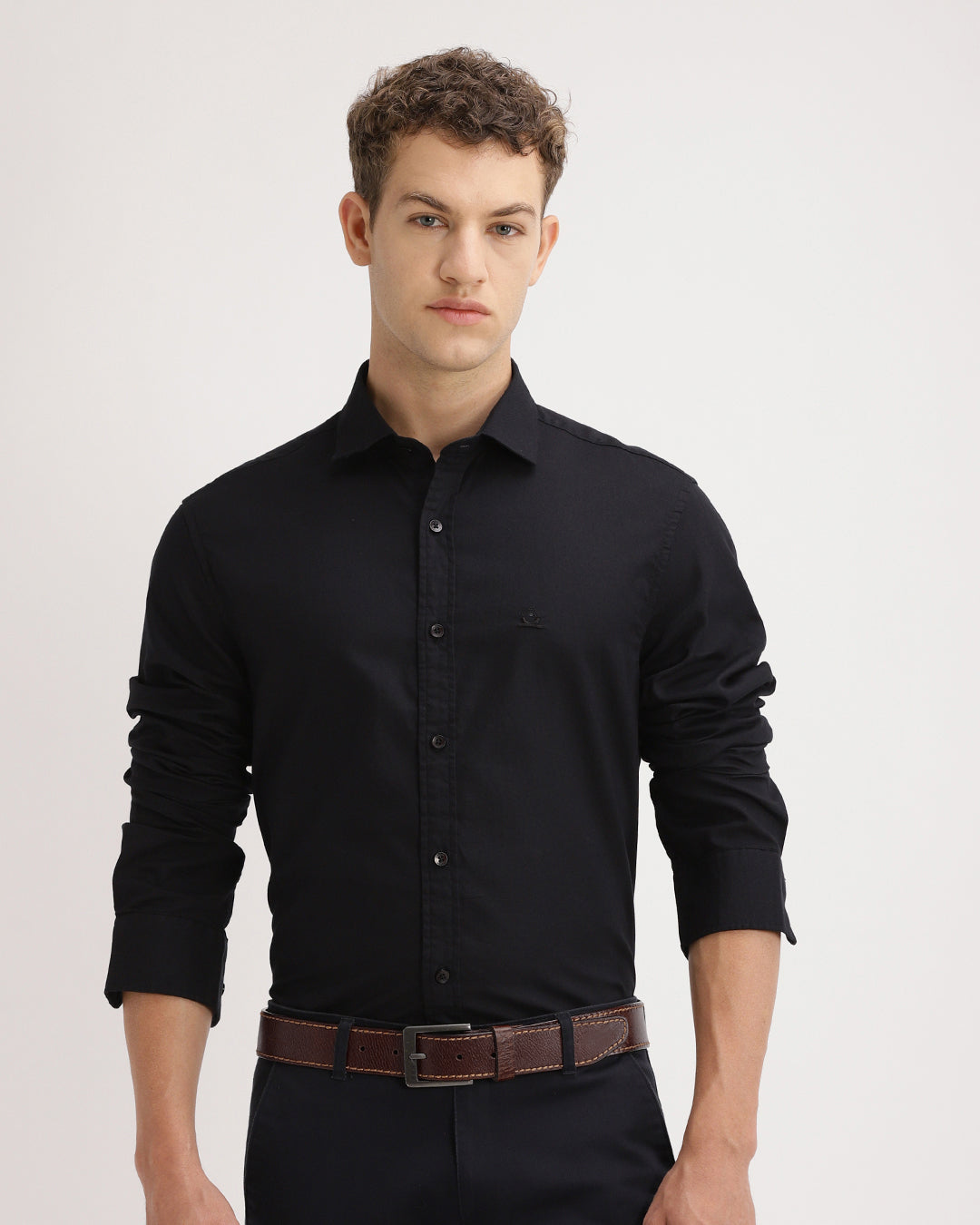 Drixel- Regular Fit Satin Plain Shirt