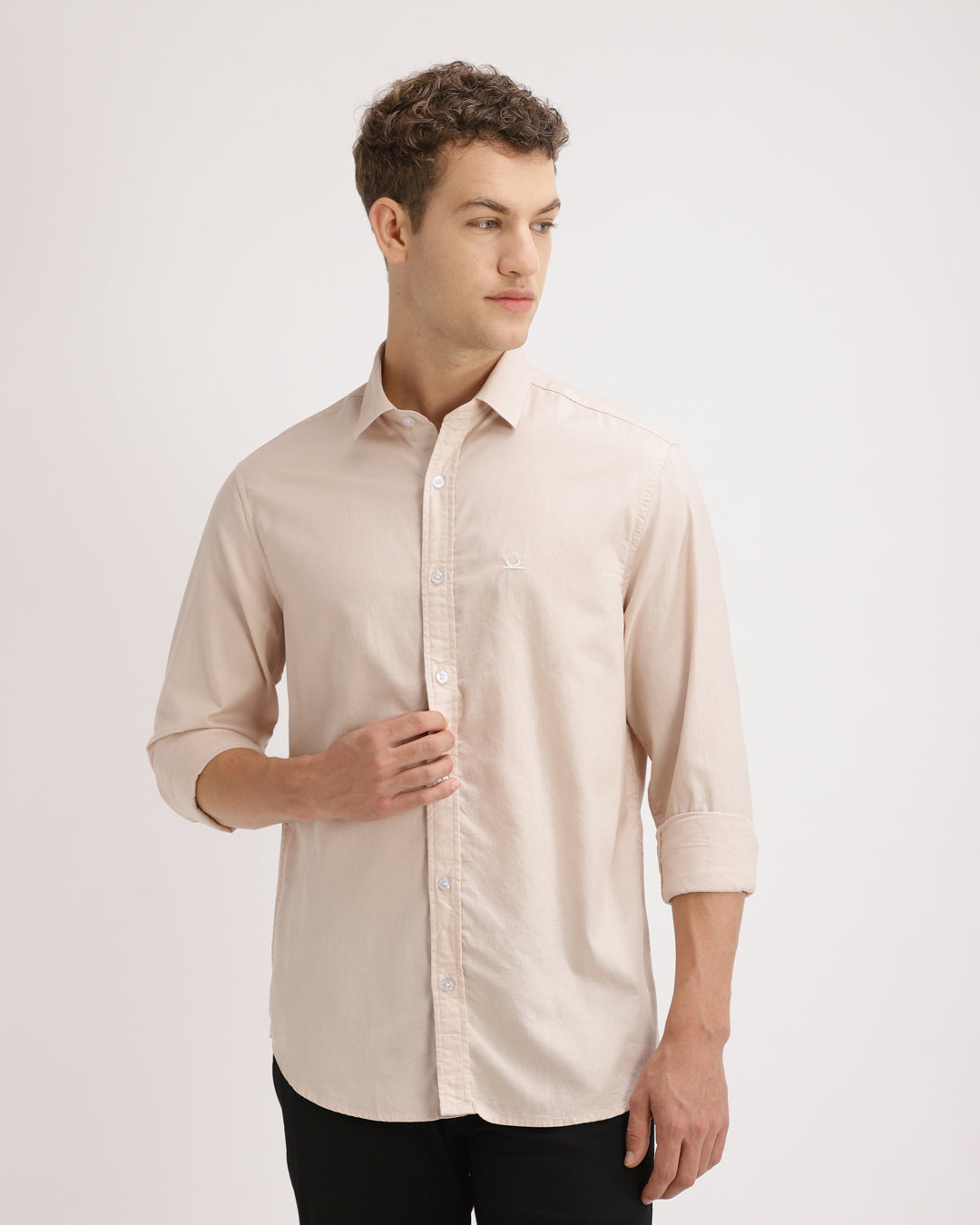 Drixel- Regular Fit Satin Plain Shirt