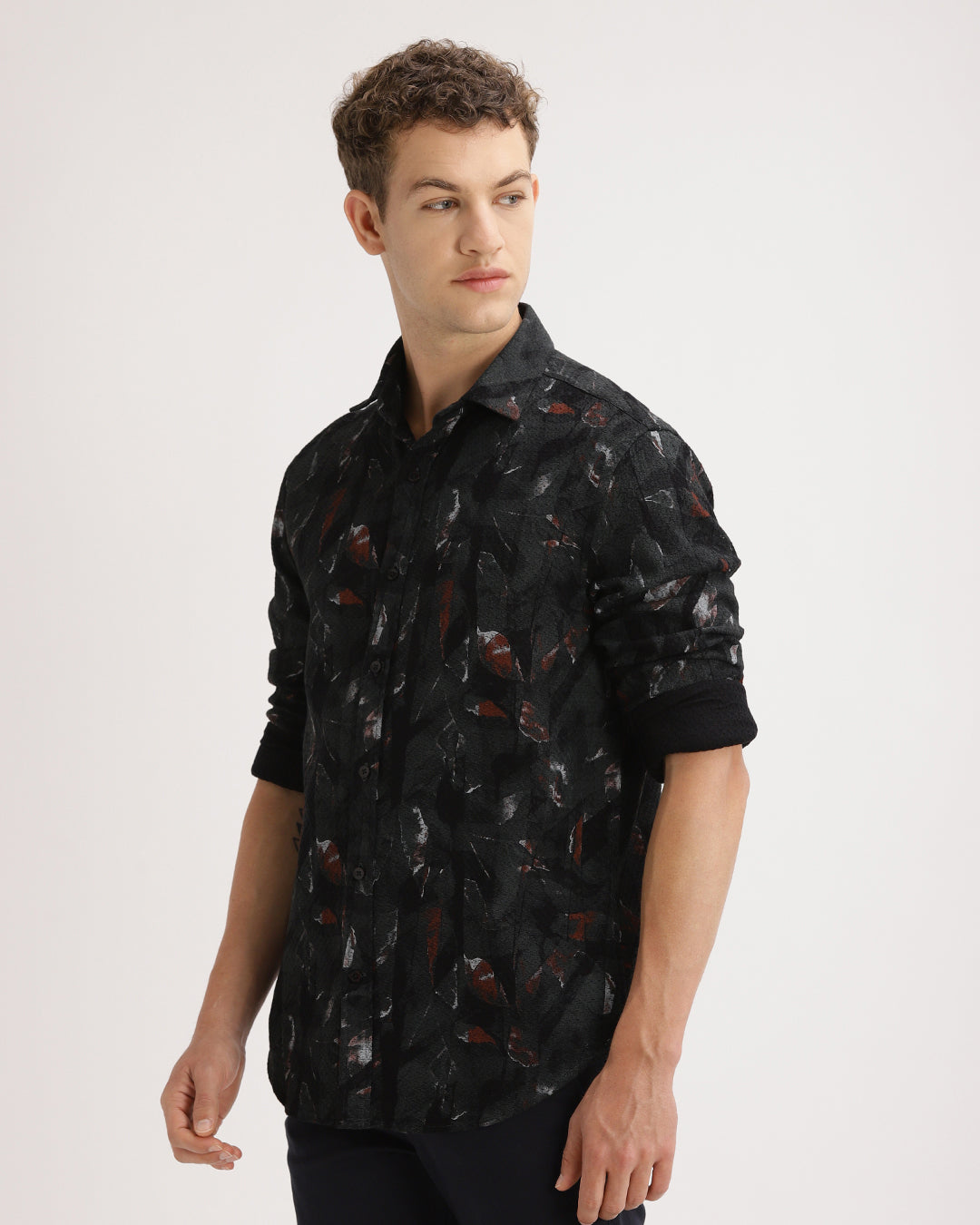 Torin - Regular Fit Dobby Geometric Print Shirt