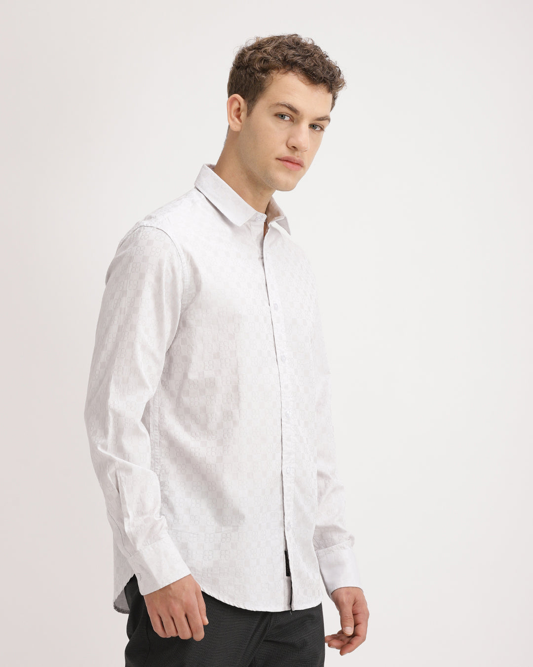 Torin - Regular Fit Dobby Geometric Print Shirt