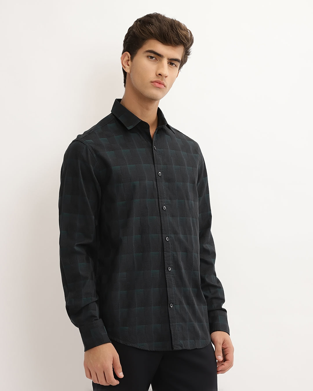 Gizaro - Regular Fit Giza Checked Shirt