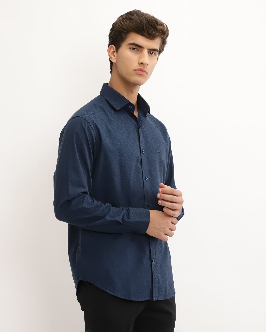 Torin - Regular Fit Dobby Geometric Print Shirt