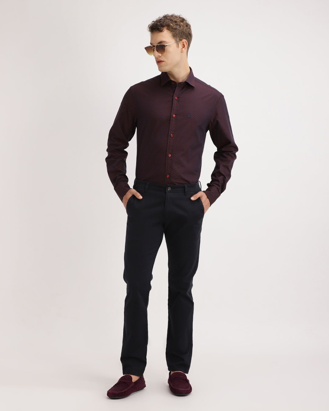 Torin - Regular Fit Dobby Geometric Print Shirt