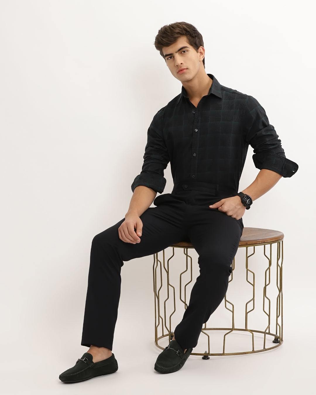 Gizaro - Regular Fit Giza Checked Shirt