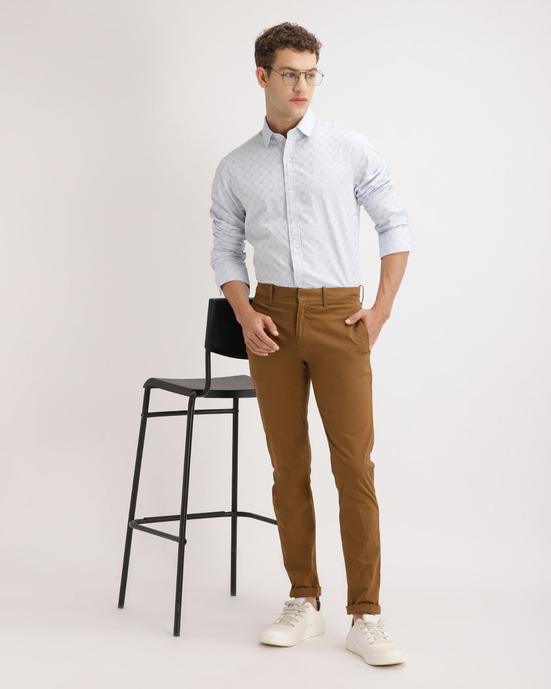 Torin - Regular Fit Dobby Geometric Print Shirt