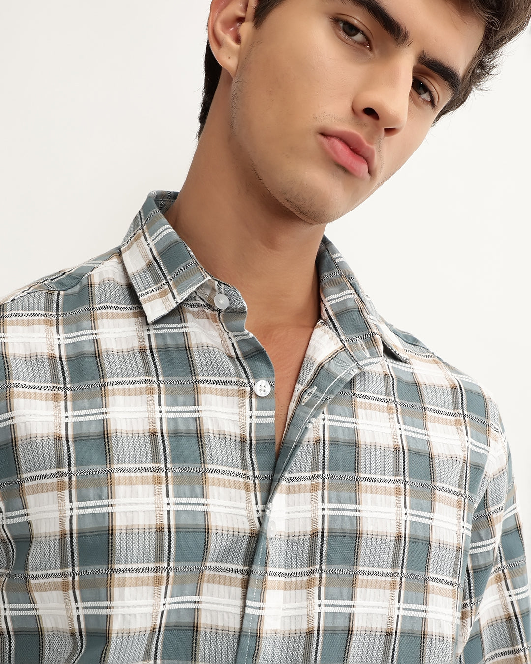 Torin - Regular Fit Dobby Checked Shirt