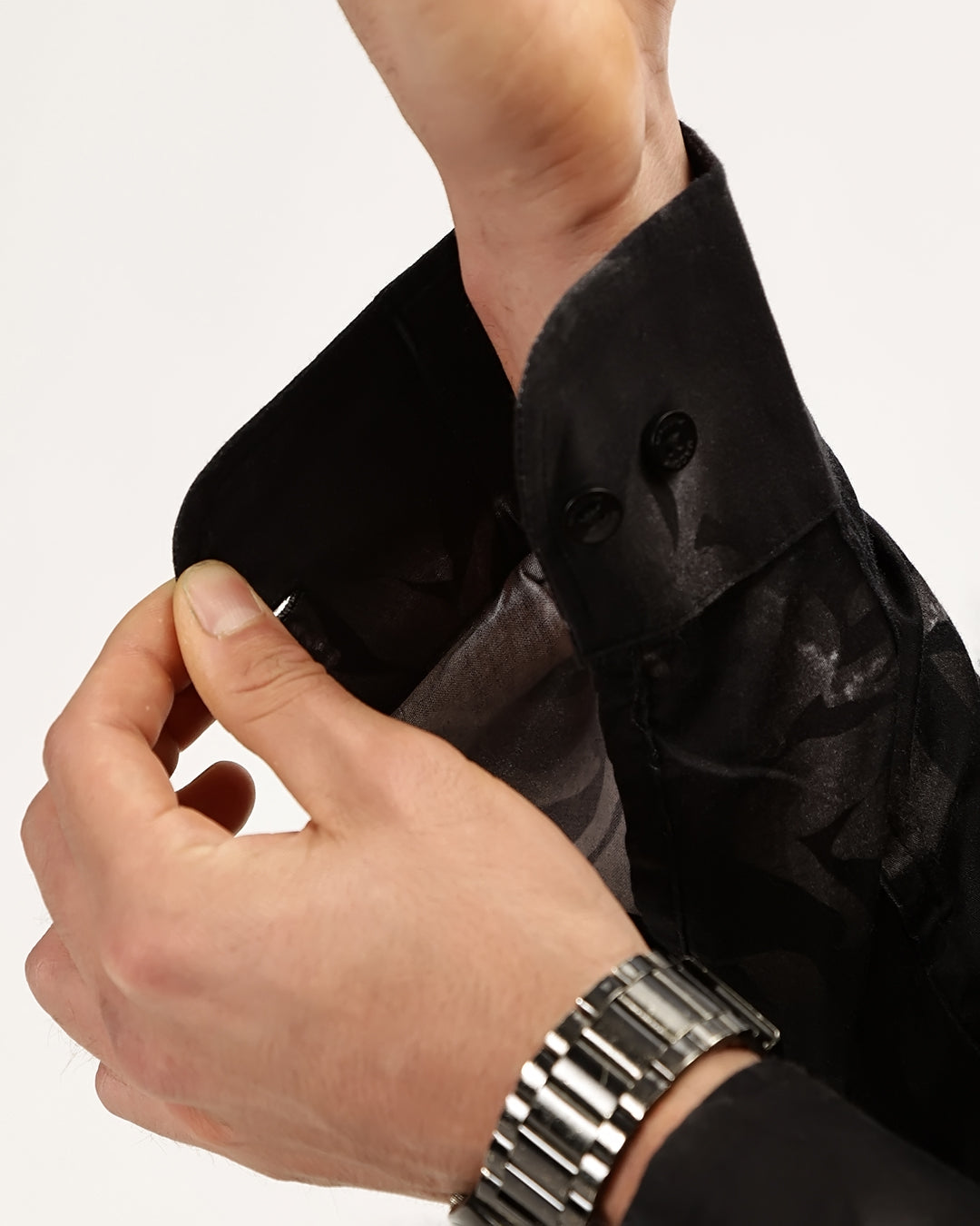 Velin- Regular Fit Satin Floral Print Shirt