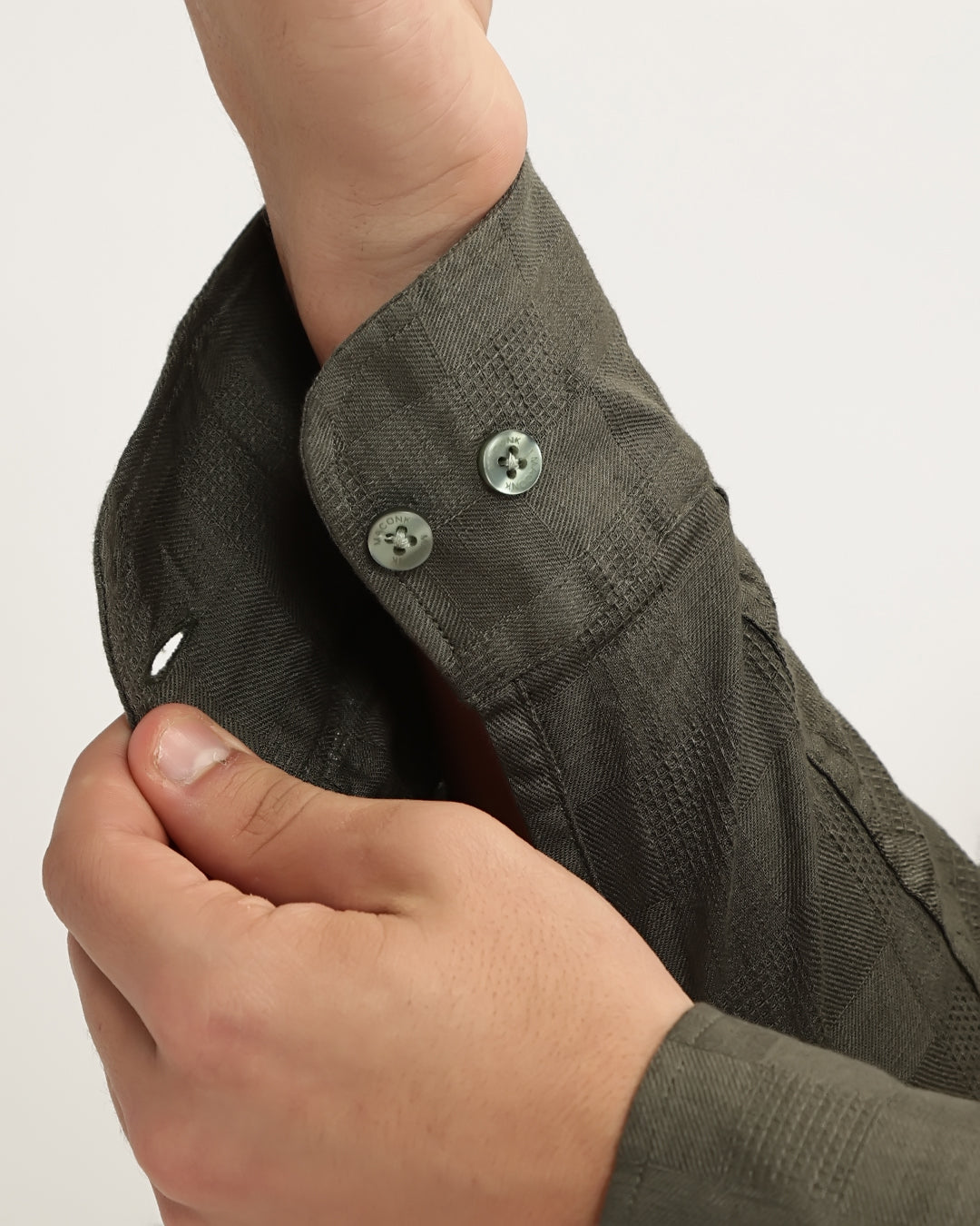 Rivon - Regular Fit Dobby Checked Shirt