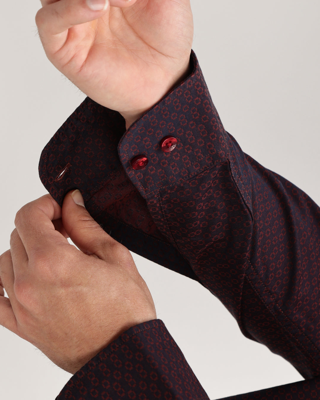 Torin - Regular Fit Dobby Geometric Print Shirt