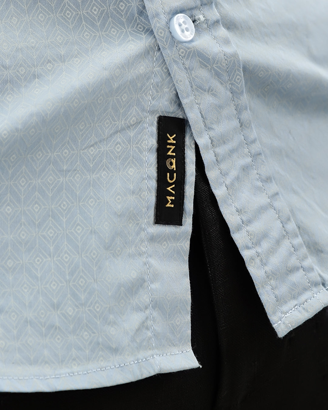 Velin- Regular Fit Satin Geometric Print Shirt